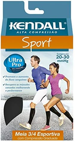 Meia ¾ Kendall Sport 20 – 30mmHg M Ciruela 