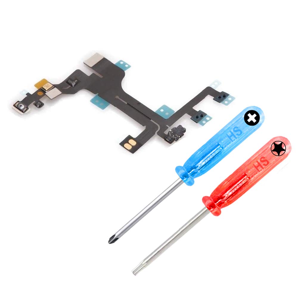 MMOBIEL Power Flex Replacement Compatible with iPhone 5C ON/Off Volume Mute Control Flex Incl. 2 x Screwdrivers