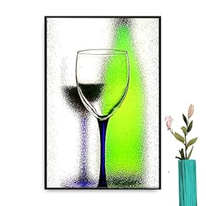 Framed Canvas Wall Art Red Wine Canvas Prints Home Artwork Decoration for Living Room,Bedroom - 16x24 inches