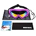 MIGAGA UV Protection Ski Goggles Adjustable Portable Motorcycle Bicycle Goggles Dustproof Scratch-Resistant CS Army Tactical Military Goggles Windproof Snowmobile Eyewear Outdoor Riding Glasses Purple