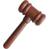 Brown Cartoon Judge Gavel,Cute Courtroom Gavel,Judge Gavel Costume Accessory | Playful Justice Hammer, Perfect Props for Cosplay, Role Play, and Courtroom-Themed Events,Desk Accessories