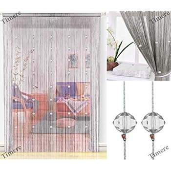 Timere Crystal Beaded Curtain Tassel Curtain - Partition Door Curtain Beaded String Curtain Door Screen Panel Home Decor Divider Crystal Tassel Screen 90x200cm