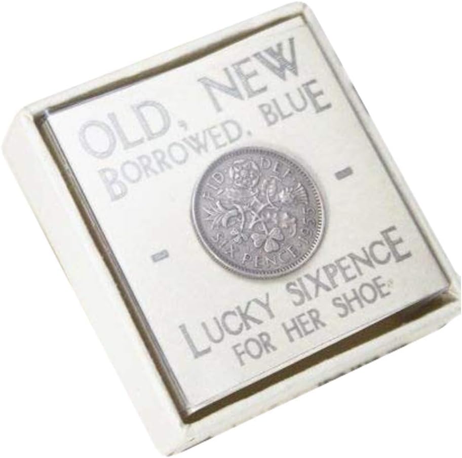 Lucky Sixpence For Her Shoe Small Box, Blue, 7 x 7 cm