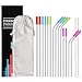 Stainless Steel Straws, GDREAMT Set of 14 Reusable Drinking Straws Ultra Long 10.5