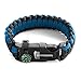 X-Plore Gear Emergency Paracord Bracelets | Set of 2| The Ultimate Tactical Survival Gear| Flint Fire Starter, Whistle, Compass & Scraper | Best Wilderness Survival-Kit - Black(M)/Blue(M)
