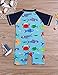 Toddler Kids Baby Boy 6 12 18 24 Months Swimsuit Short Sleeve Bathing Suit Shark Pattern One Piece Swimwear Blue 6-12 Months