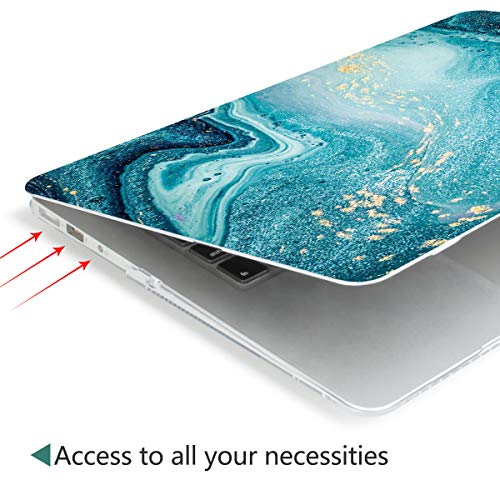 Dongke Plastic Hard Case & Keyboard Cover & Screen Protector Only Fit for MacBook Air 13 Inch Model A1466 / A1369 (2010-2017 Release), Abstract Ocean