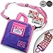Holds 200 - Tiny Toy Bag Storage Carrier Organizer Container - Collectors Carrying Tote Compatible W/Mini Colleggtibles LoL Fash'ems (Purple)