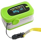 PUBMIND Pulse Oximeter Fingertip Oxygen Finger Monitor Blood Spo2 Saturation Levels Meter with Alarm and Plethysmograph