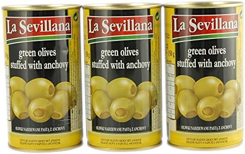 Anchovy Stuffed Olives 5-1/4 oz nt drained wt ea (3 PACK) (Box)