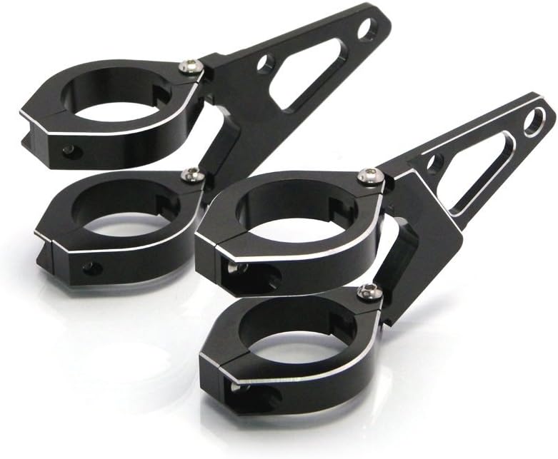 Alchemy Parts Premium CNC Motorcycle Headlight Brackets for Cafe Racer & Street Motorbikes, black, 32-33mm - Image 5
