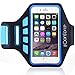 iPhone 7 6 /6s Plus, Samsung Note 5/4, Sports Armband - Great for Running, Cycling, Workouts or Any Fitness Activity, Sweat Proof - Build in Key + Id + Credit Cards by DanForce (Blue)