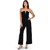 Forever 21 womens Strapless Jumpsuit With Rhinestone Trim Neckline