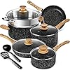 MICHELANGELO-Pots-and-Pans-Set-Cookware-Set-12PCS-Pots-and-Pans-Sets-Non-Stick-Induction-Hob-Pans-with-Spatula-Spoon-Black MICHELANGELO Pots and Pans Set Nonstick, Granite Kitchen Cookware Sets 12 Pcs Non Toxic Cookware Set Induction…