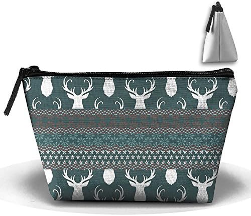 Teal Sweater Classic Cosmetic Bag Portable Travel Bag Reusable Cosmetic Bag Large Capacity Pencil Bag Zipper Storage Bag