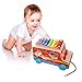 Musical Instruments Set, 3 In 1 Xylophone, Multifunctional Music Toys with 8 Colorful Keys, 6 Cute Animals and 4 Child-safe Wooden Mallets for Kids, by Miric