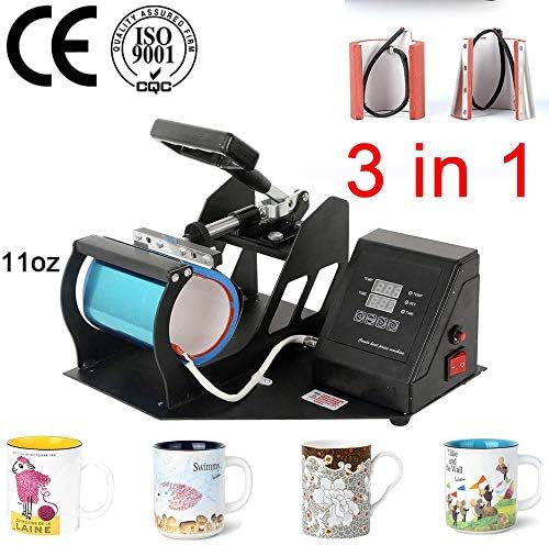 LMM01 Double Display 3 in 1 Mug Press Machine Sublimation Printer Heat Transfer Digital Heat Press Machine for T Shirts