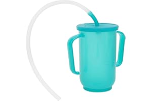 BXT Convalescent Drinking Aids Spill Proof Feeding Cup with Straw for Elderly Disabled Maternity Handicapped Stroke Parkinson Arthritis Patients Self Feeding Assistant Drinking Water Porridge Soup Cup