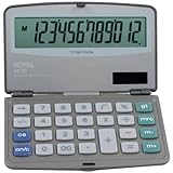 Royal XE36 Calculator with 12 Digit Display, Extra Large Display, Solar and Battery Power