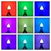 LJY 2-Pack E12 Candelabra 3W RGB LED Light Remote Control Color Changing Candle Lamp Bulbs AC 110V