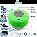 Portable Bluetooth Shower Speaker with Suction Cup - Waterproof, Built in Mic, Universal Phone & Tablet Compatibility - Green - by Gee Gadgets