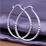 DatConShop(TM) wholesale sterling solid silver fashion twinkle "U" hoop Earrings XLSE293