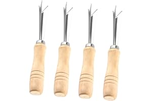 VALICLUD 4pcs Stainless Steel v Shape Pineapple Eye Remover Pineapple Peeler Fruit Cutter Set for Kitchen Use