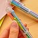BLUECELL Pack of 6 Pcs 0.7mm Cute Cool Novelty 6 Color Multicolor Ballpoint Pen Office School Supplies Students Children Gift