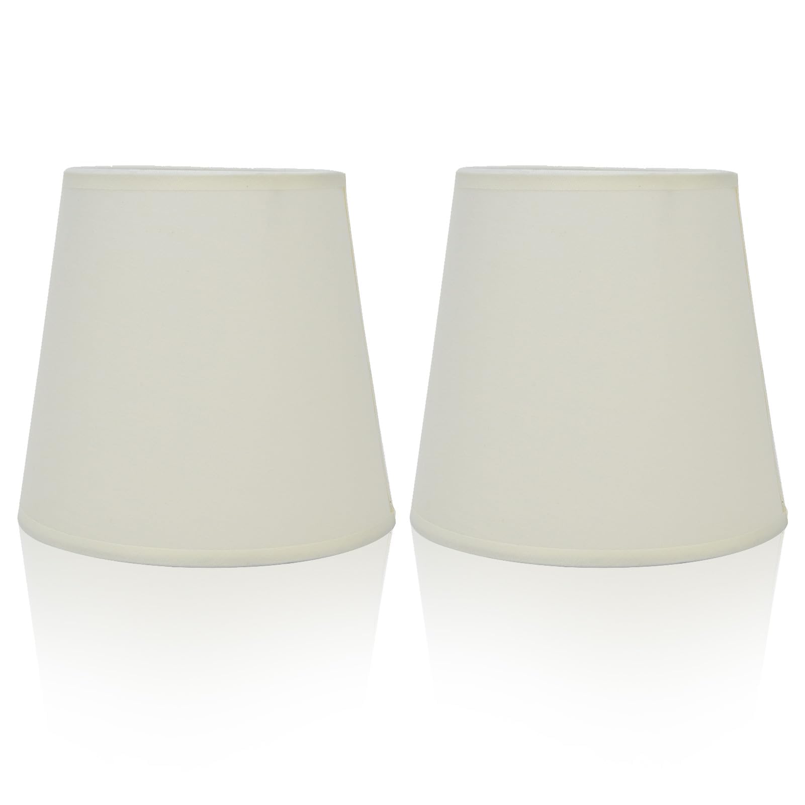 2Pcs Lampshades Modern Small Tapered Drum Lamp Light Shade Set of 2 Clip on E14 Bulb Ceiling Small Lampshades Barrel Pendant Chandelier for Table Bedside Bedroom Table Floor Lamps