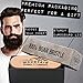 Beard Brush for Men - 100% Pure Boar Hair Natural Bristle for Beard, Moustache - Handmade Wood Handle – No Snags, No Scratch, Gentle Bristle Combing Brush