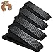 Door Stop, Ezire Premium Door Stopper Wedge Rubber With Finger Pinch Guard- Multi Surface, Non Scratching Slip Resistant Design- Gaps up to 1.2 Inches (Black 4+1Pack)