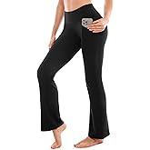 SINOPHANT Flare Leggings for Women with Pockets,High Waisted Tummy Control Bootcut Yoga Pants for Women Soft Bell Bottoms