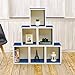 Way Basics Eco Stackable Storage Cube Plus and Cubby Organizer, Blue (made from sustainable non-toxic zBoard paperboard)