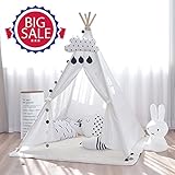 HAN-MM Kid's Foldable Teepee Play Tent One Four Ploes Style with Carry Case for Outdoor Indoor