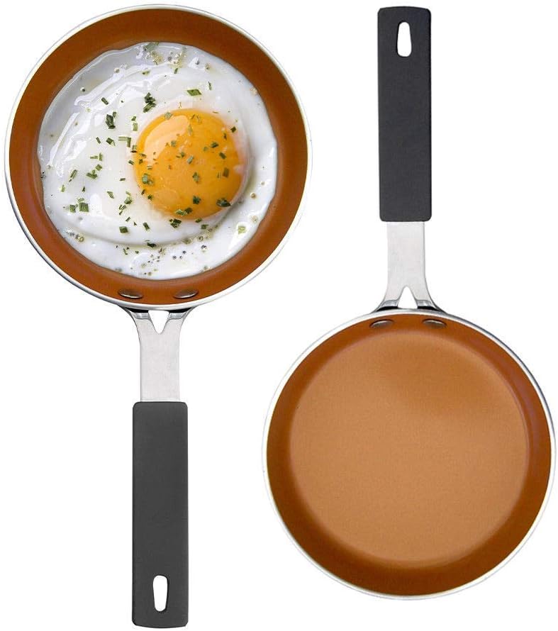 GOTHAM STEEL 2083 2 Egg Fry Pans, Large, Brown