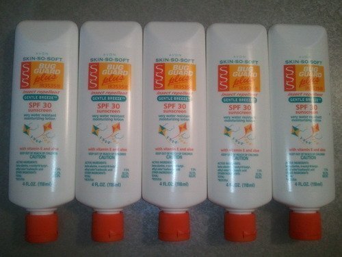 Pack of 5 Avon SKIN SO SOFT Bug Guard Plus IR3535Ã‚ Gentle Breeze Suncreen Lotion SPF 30