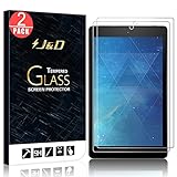 [2-Pack] All-New Fire HD 8 2017 Screen Protector, J&D Glass Screen Protector [Tempered Glass] HD Clear Ballistic Glass Screen Protector for Amazon Fire HD 8 2016/All-New Fire HD 8 Kids Edition