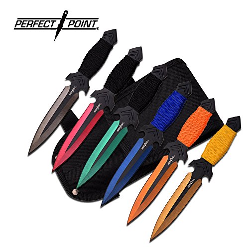 Perfect Point Throwing Knife Colored, Set of 6