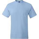 Hanes Men's Heavyweight Pocket T-Shirt, Beefy-T Full-Cut Cotton Pocket Tee for Men, Crewneck T-Shirt For Men, 1 or 2 Pack