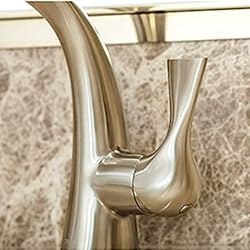 Single-Handle Brushed Gold Centerset Bathroom