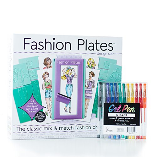 Fashion Plates Design Set with Gel Pens