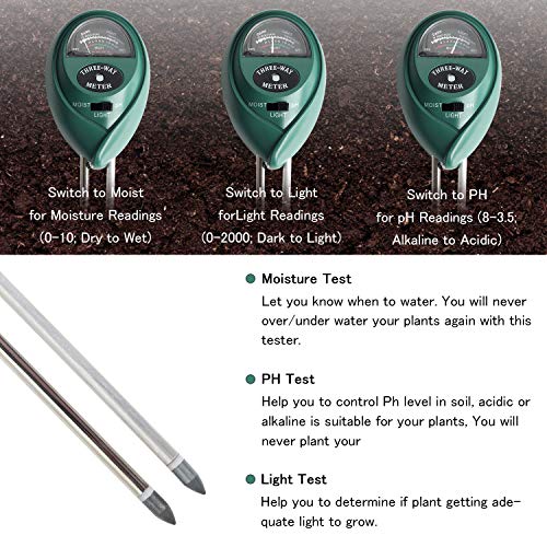 Ruolan Soil Ph Meter For Soil Test Kit With PH Moisture Meter