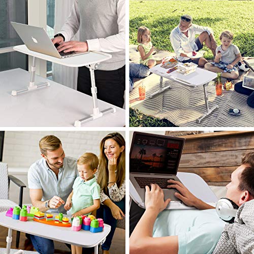 image for Laptop Desk for Bed, TaoTronics Foldable Lap Desks, Bed Desk Height Ad