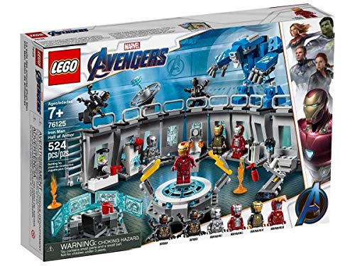 LEGO Marvel Avengers Iron Man Hall of Armor 76125 Building Kit - Marvel Tony Stark Iron Man Suit Action Figures (524 Pieces)