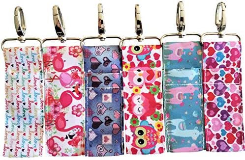 Lip Balm/Chapstick Holder with Clip - Pack of 6 Fun Vibrant Colors