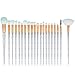 Eye Shadow Makeup Brush Set, Coshine 20pcs Crystal Shiny Diamond Eye Makuep Brushes, Glitter Transparent Makeup Brush Kit