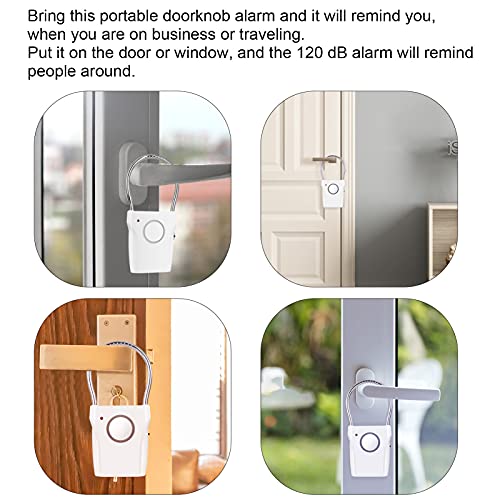 JIAN BOLAND Door Handle Alarm Travel Door Alarm with 120db Alarm