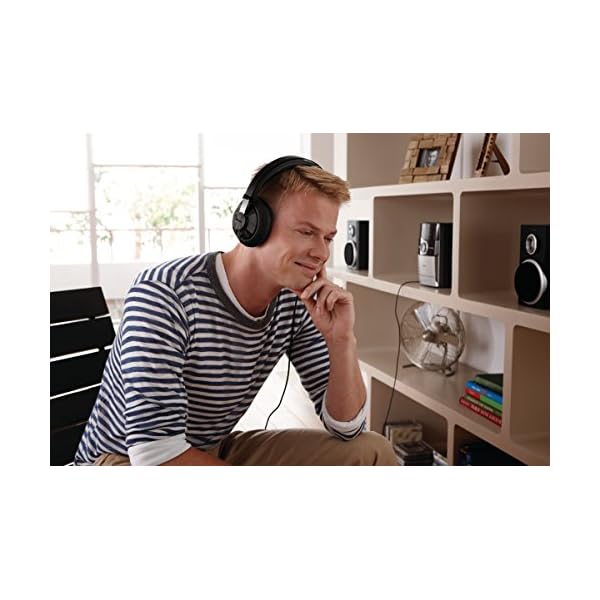 Philips SHP6000/10 Cuffie Auricolari Tv (Audio Hi-Res, Isolamento dai  rumori, Morbidi Cuscinetti per le Orecchie, Stanghetta Imbottita,  Conduzione Unilaterale del Cavo), Nero - Cuffie Hi-Fi