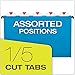 Pendaflex SureHook Reinforced Hanging Folders, Legal Size, Assorted Colors, 1/5 Cut, 20/BX (6153 1/5 Asst)