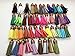 Pamir Tong 44pcs 38mm(1.5'') Multi-Colors Suede Leather Tassel with Bronze Caps Cell Phone/Earring/Bag/Key Chain Accessory/DIY Charms GD44ST02 (Bronze)